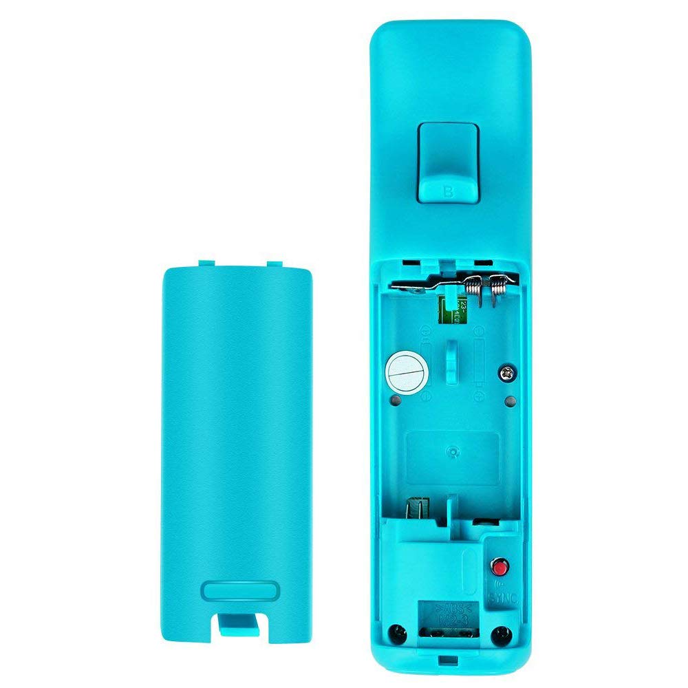 YiYunTE Télécommande Motion Plus 2 en 1 pour Wii et Wii U avec Nunchuk - Étui en Silicone et Bracelet Inclus - Bleu Clair