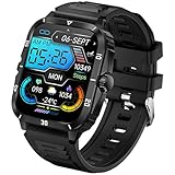 wkao Reloj inteligente para hombre, funcionalidad de llamada inalámbrica, pantalla HD de 2.0 pulgadas, clasificación impermeable de 3 ATM, seguimiento de frecuencia cardíaca y pasos, conexión de carga