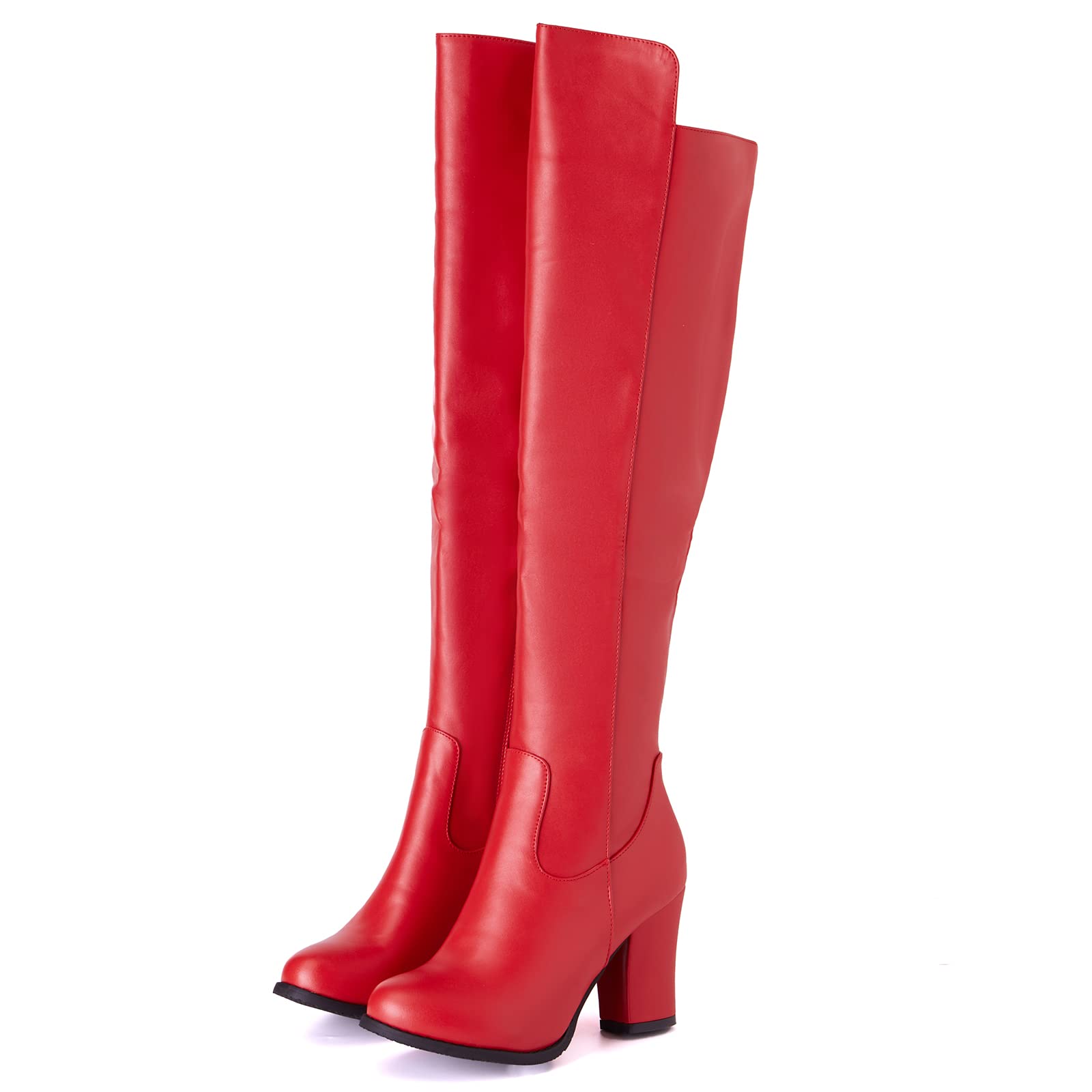 Gicoiz Femme Bottes Au-Dessus Du Genou Bloc Boots