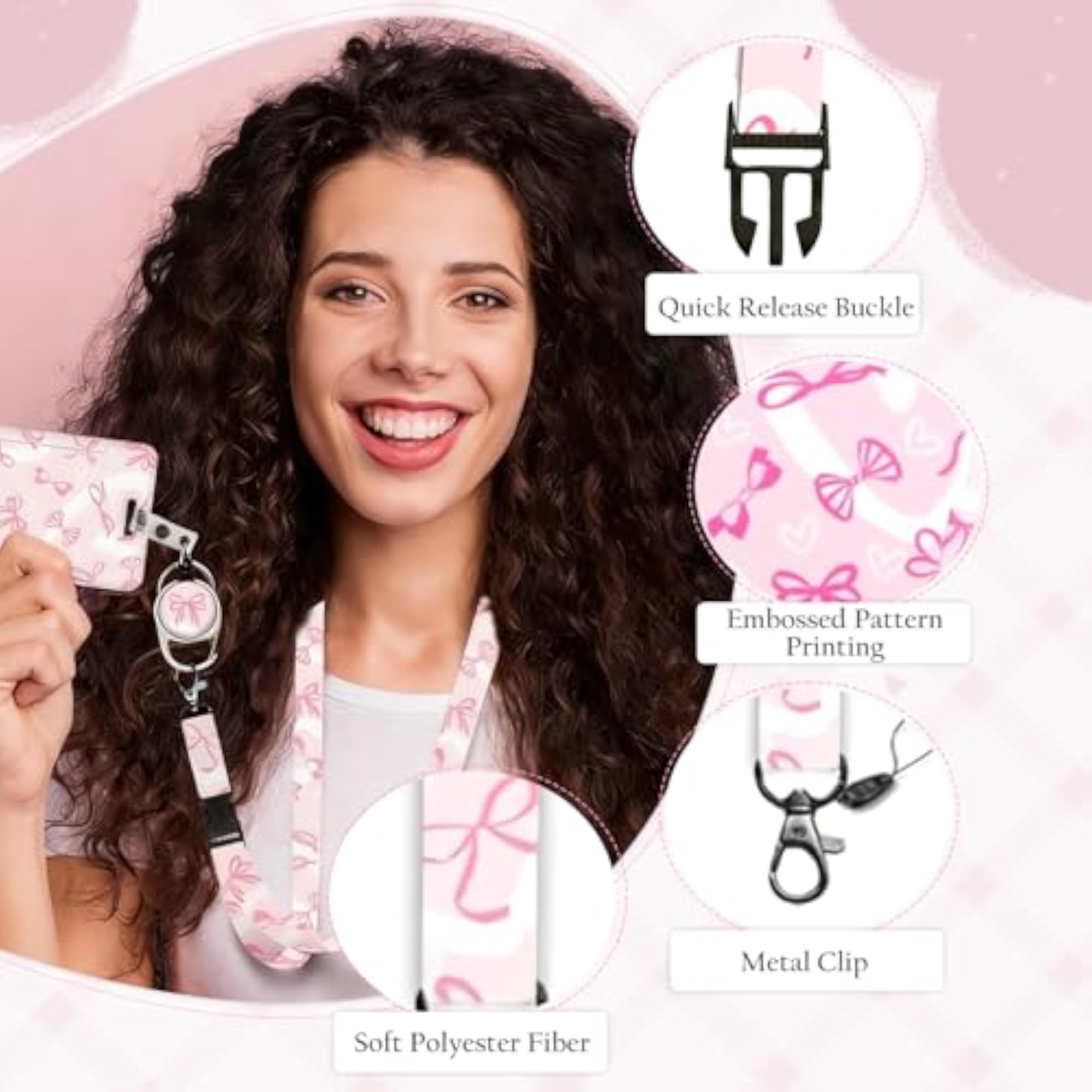 Retractable Keychain with ID Card Holder, Durable & Secure
