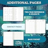 Diary 2026 - Diary 2026 from Jan. to Dec. 2026, 2026 DIARY A5 Week to View with Hard Cover and Back Pocket, 21.3 x 14.7 x 1.6 cm - Green Aurora - Image 6