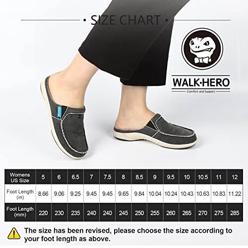 Plantar Fasciitis Slippers Women - Orthotic Slippers For Women With Arch Support, Mule Shoes Orthopedic Slipper Women, Clog Slippers For Women Scuff Slipper With Anti-Skid Sole, Black, 5 #TOP6