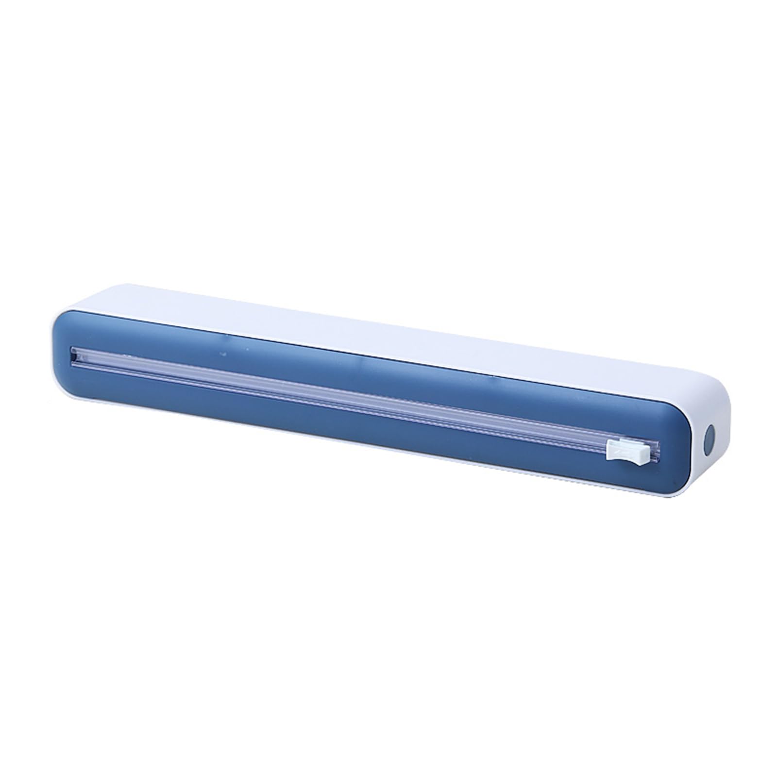 Frischhaltefolien-Spender, wiederverwendbarer Spender, magnetisch, nachfüllbar, Folienspender mit Gleitschneider, für Lebensmittelverpackungen im Restaurant für Frischhaltefolie (blau)