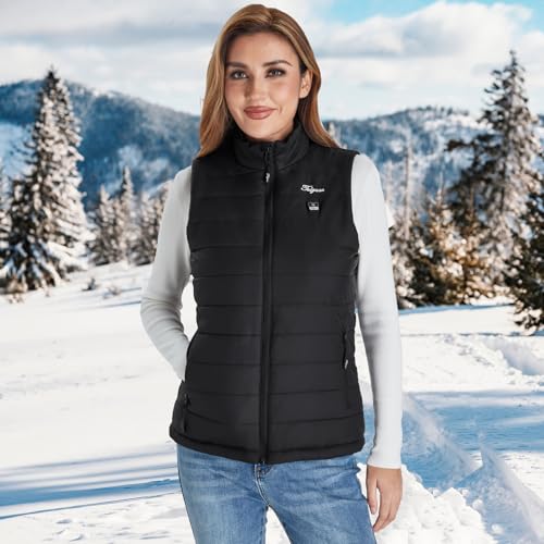Telguua Heated Vest Women with Battery Pack,Women's Heated Warm Vest Electric Rechargeable Heating Vests4