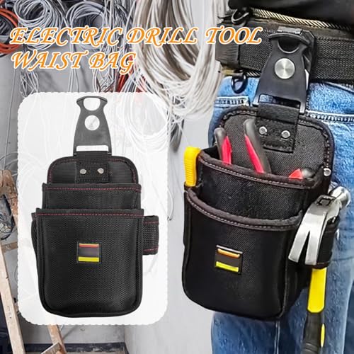 Pochette à outils multi-poches étanche avec rangement robuste pour perceuse 22 cm - 4