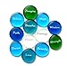 The Mermaid's Message, Frosted Inspirational Sea Glass Stones, Assorted, Twelve Empowering Words in Beach Colors, by Lifeforce Glass.