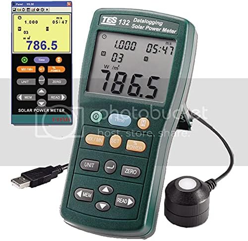 TES 132 Solar Power Meter (Datalogging)