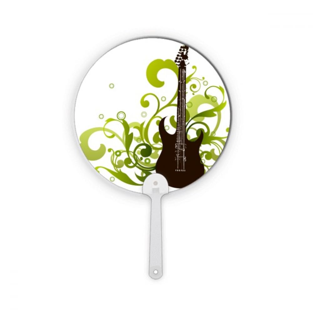 Décoration ronde guitare plastique vert pour salon de musicien et studio