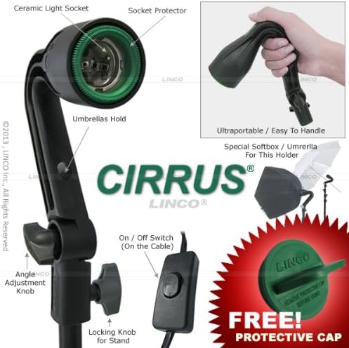 Linco Lincostore 3 pcs Muslin Background Support Kit 3 Softbox Photo Video Lighting Studio Set Kit-9x10 feet Backdrop Stand/Removable, Zoomable, Bulb-Protective Softbox