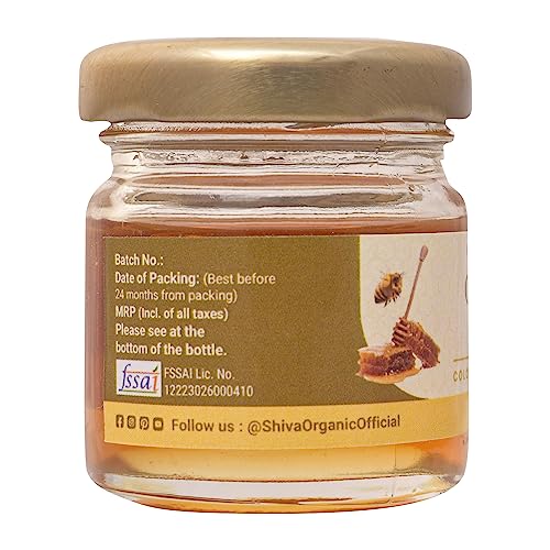 Image of Shiva Organic Raw Organic Certified Honey 50g | 100% Pure NMR Tested | Raw and Unprocessed