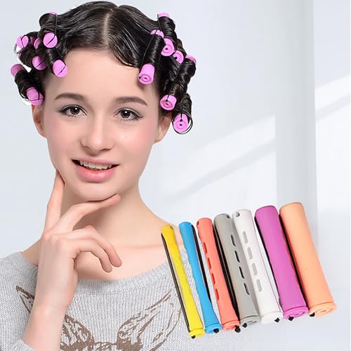 XSQD 85pcs Cold Perm Curler, Steel Needle Comb Fluffy Naturally Curly Hairstyle,No Harm Hair, No Heat Bangs Curly Hair Bars - Image 4