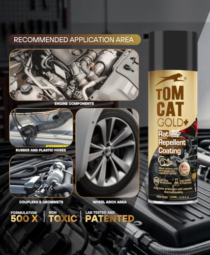 Image of No Entry Rat Repellent Spray for Cars - Long-Lasting Protection | Leak-Free Easy Spray Nozzle | Includes Protective Glove & Mask | 120 ML (Pack of 1) | Formulation 3X
