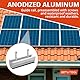 GETLITOOL Solarmodul Halterung 4 Module Set, Solarpanel Halterung - 12CM Alu Montageschiene, Verstellbare Klemme Kit für 30-35MM Dicke Module PV halterung für Flachdach Trapezblech Ziegeldach