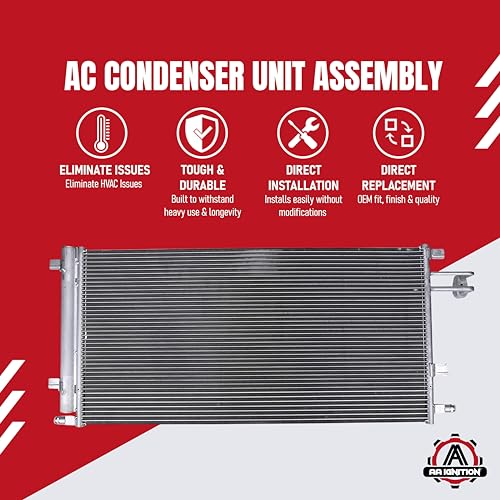 A/C Condenser - Fits Chevy, GMC, Cadillac - Silverado, Tahoe, Sierra, Yukon, Escalade - Replaces 23141869, 23141861, 428 - Additional View