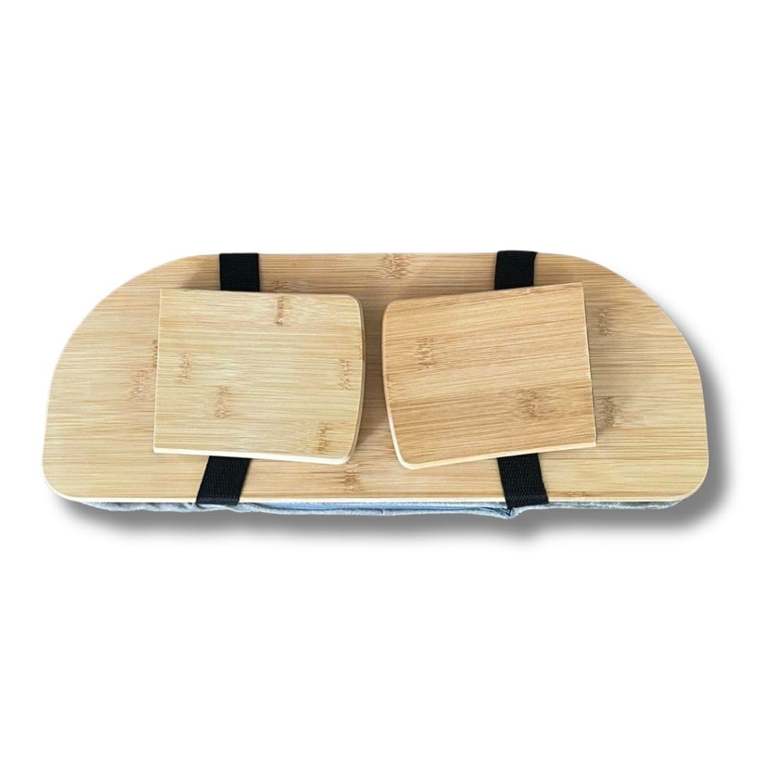 Meditationsbank, faltbar, Lotusgrau, mit Kissen und Tasche