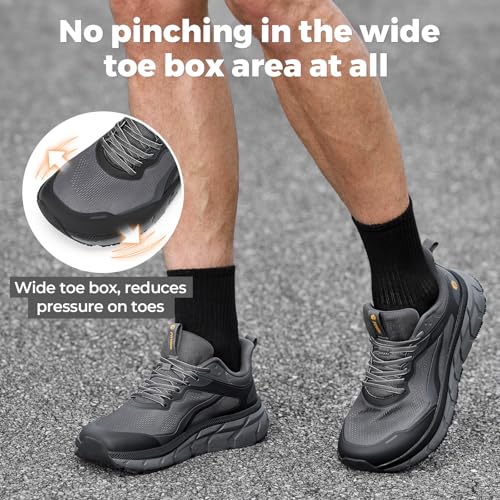 FitVille Wide Walking Shoes for Men Comfortable Lightweight Running Wide Toe Box Shoes for Men Non Slip Cushioned2