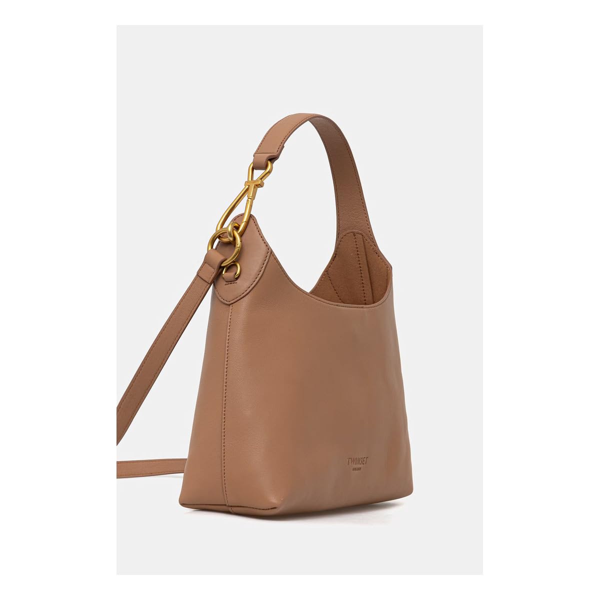 TWINSET HOBO Mocha M. in vera Pelle
