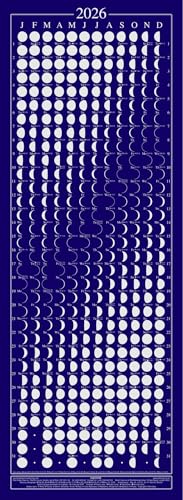 Catálogo para Comprar On-line Serigrafiado los 5 más buscados. 40 Equinox Calendario de fase lunar 2026 – Bellamente serigrafiado de seda, lleno de datos lunares y solares y retrogrados de mercurio