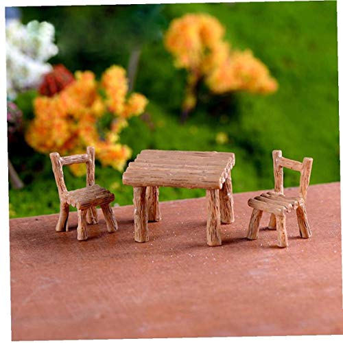 LAVALINK Tabelle Stühle Miniatures Micro Landschaft Ornament Harz-fertigkeit-fee-Garten Miniatur Terrarium Figurine… – Bild 6