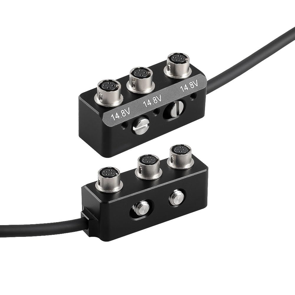 Alvin's Cables Kabel rozgałęźny 1-3-D-Tap na 3-żeński Hirose 4-pinowy do nagrywarek Sound Devices 688 633, Zoom F4/F8/F8N, 30 cm / 11,81 cala