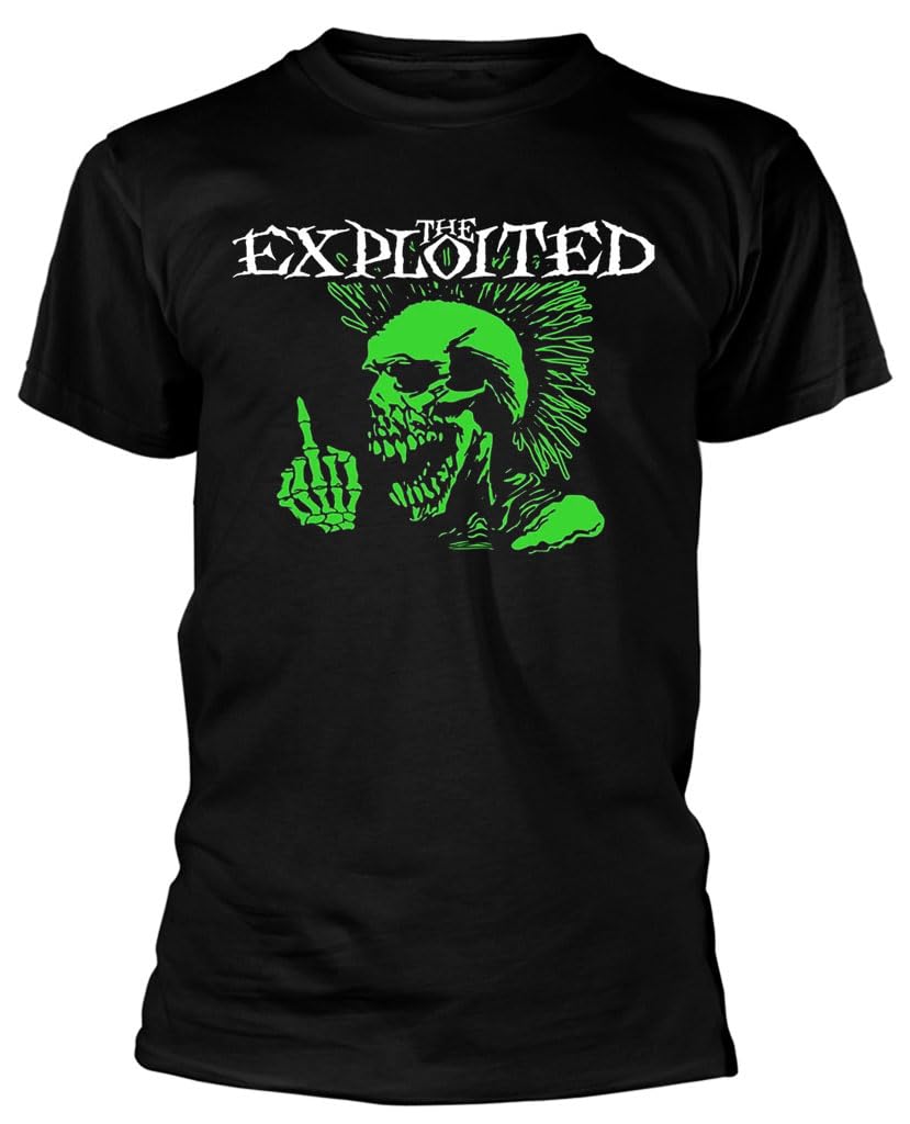 Razamataz Unisex Black The Exploited 'Middle Finger' (Black) T-Shirt (As8, Alpha, X_l, Regular, Regular)