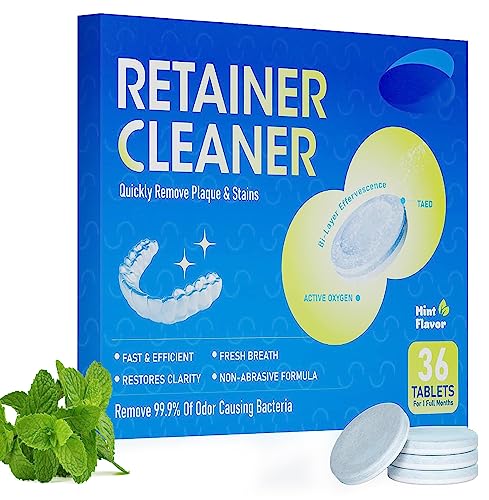 Fresh Pastiglie detergenti - 36 compresse, Pulitore per Igiene della Protesi Dentale, pulizia bite,...