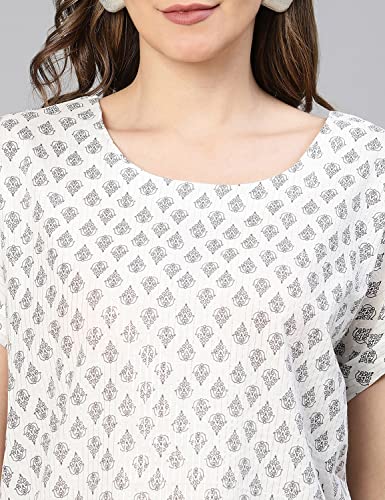 Image of oxolloxo Women Aztac Print Casual Back Tie Knot Detail Cotton Top