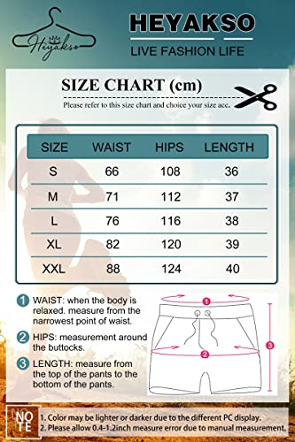 Heyakso Womens Lightweight Shorts Linen Drawstring Comfy Elastic High Waist Casual Shorts With Pockets Green #TOP6