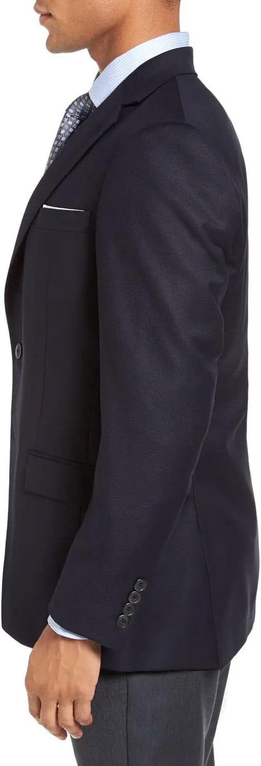 Hart Schaffner Marx Men's 2 Button Chicago Fit Suit with Single Pleat Pant, Navy, 40 Regular
