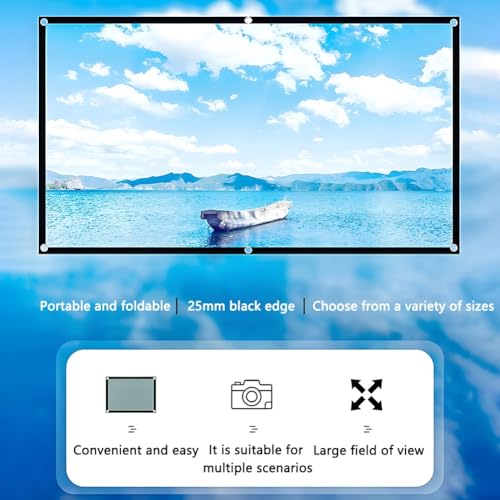 Pantalla de proyector manual 110 pulgadas miniatura 6
