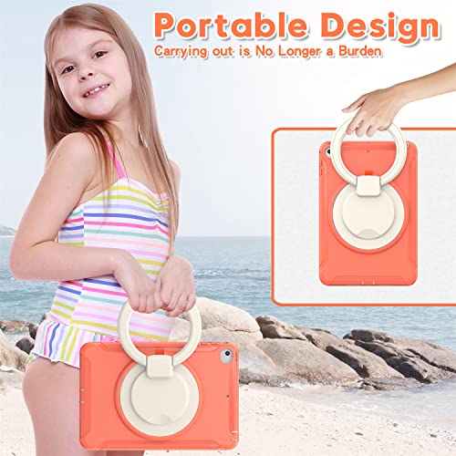 Coque iPad Pro 12.9 2021 orange avec support rotatif 360 - 5