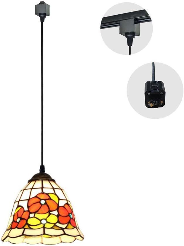 Kiven 1-Light Style Glass Pendant,H-Type Track Lighting Pendant Fixture