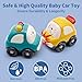MOONTOY Baby Toy Car for 1 Year Old Boy Birthday Gifts, Push Car Toy for Toddlers 1-3, Animal Racing Cars Infant Play Vehicle Set for 12-18 Month, Friction Powered Montessori Toys for 1-2 Year Old Kid