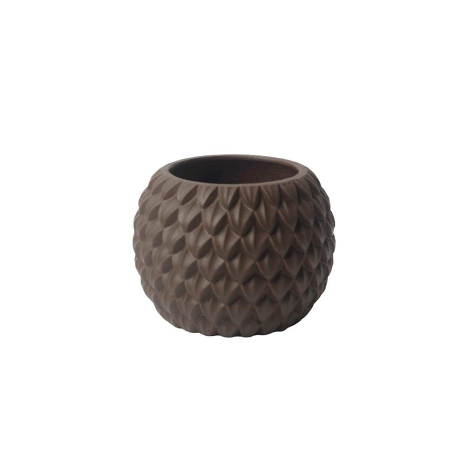 JUAKSQZYI 3pcs Modern Geometric Plant Pot Tabletop Decoration Succulents Flowerpots, for Home Balcony Garden Decor(Brown)