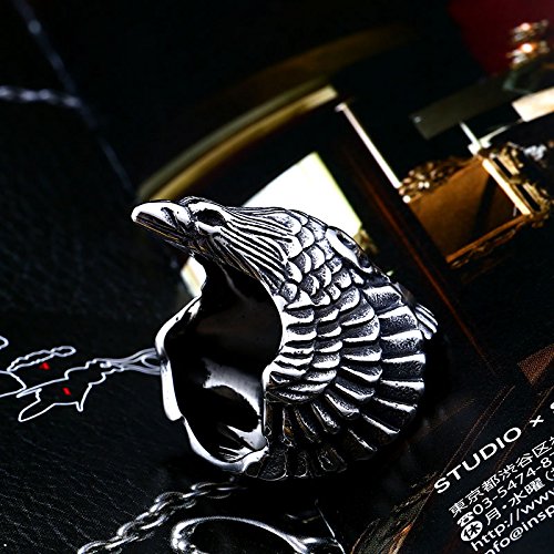 Image of Genuine Stainless Steel Ring for Men Fashion Punk Rock 3D Animal Rings