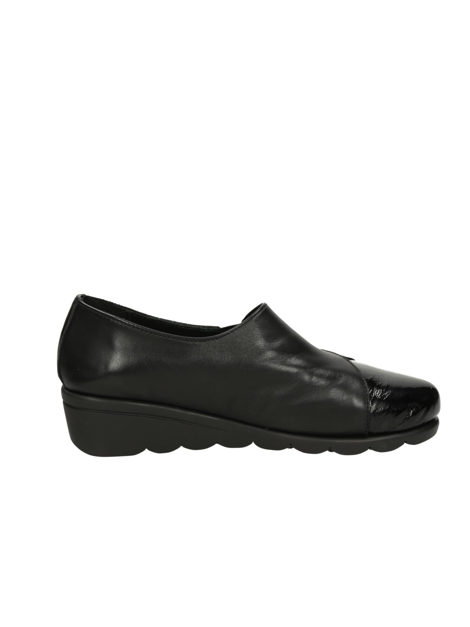 Valleverde VS10304 Mocassini Casual Donna Camoscio Pelle Visone Tacco Zeppa 4Cm Suola Gomma