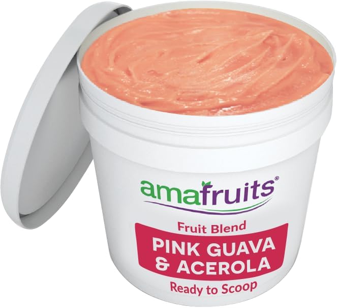 Amafruits トロピカルフローズンシャーベット/2.6ガロン (ピンクグアバ、アセロラ付き - 2.6ガロン)
