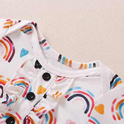 Infant Girl Cotton Sleeper Gown Baby Rainbow Knotted Pajamas Newborn Sleepwear Sleeping Bag With Headband #TOP2