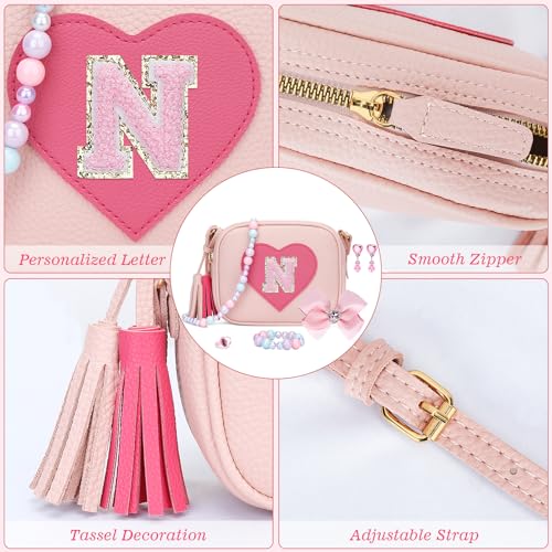 Image of KKXIU Birthday Gifts for Girls Initial Toddler Purse Cute Kids Crossbody Bag