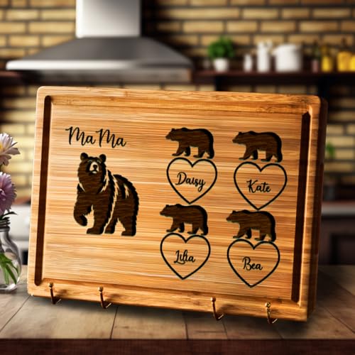 Tabla de Cortar Personalizada para el Día de la Madre, Regalos Personalizados para Mamá, Tabla Grabada para Mamá y Abuela miniatura 2