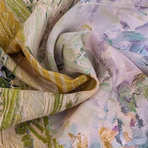 Womens Long Silk Scarf Mulberry Floral Silk Scarf for Hair4