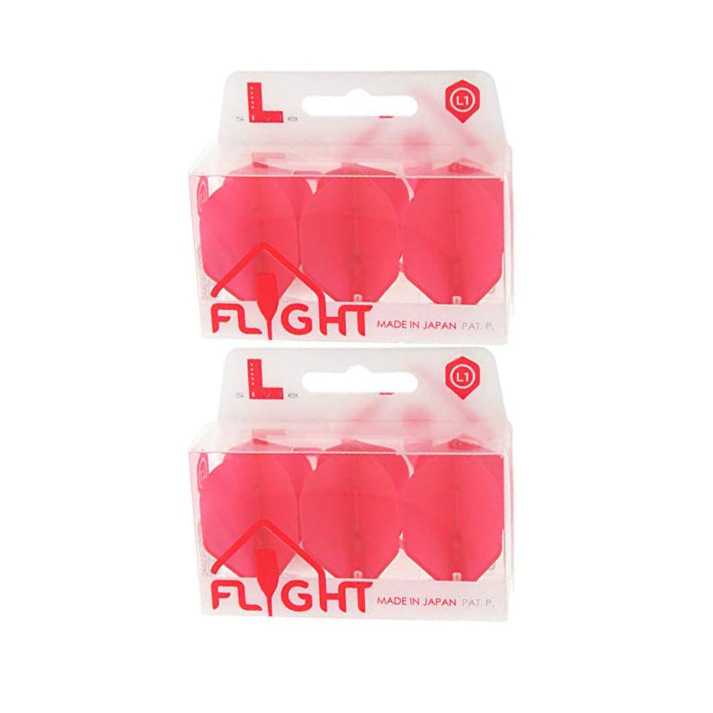 LSTYLE Dart Flights L1 EZ Standard Red | 2 Sets of 3 | for Soft & Steel Tip Darts — image 1