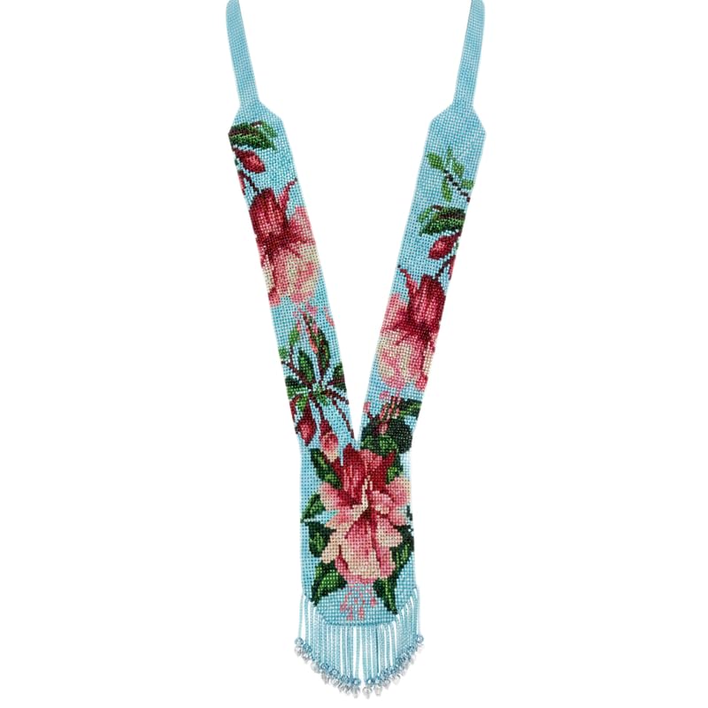 Collier Gerdan ukrainien de haute joaillerie traditionnelle tissé main LK_UKRN_0929