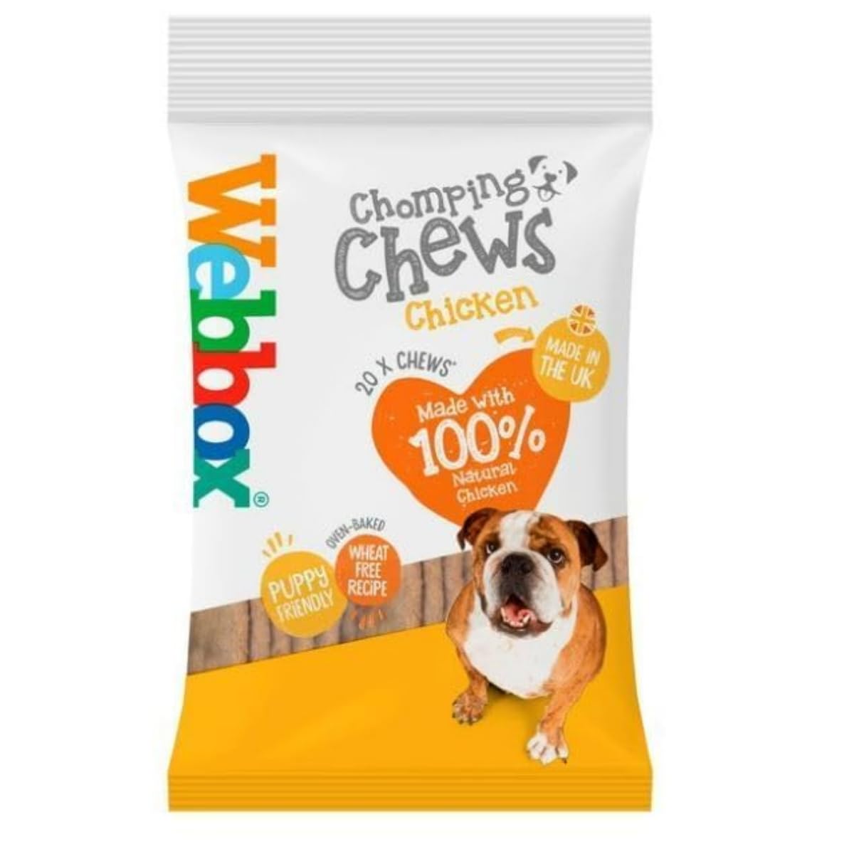 Webbox Chomping Chews Chicken Dog Treat, 20 Chews