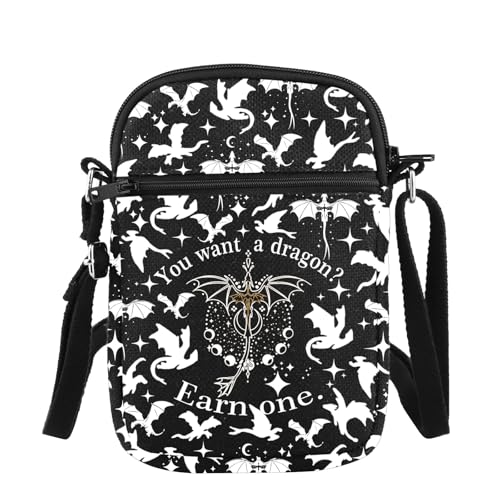Sac à bandoulière Dragon Rider Fourth Wing : idée cadeau originale pour fan de lecture
