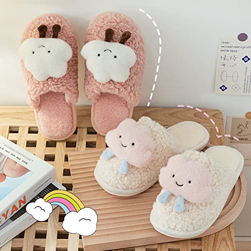Cute Cloud Womens Slippers Curly Fur Slippers Home Indoor Slippers Plush Cartoon Slippers House Shoes for Women3