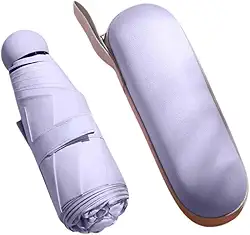 Guarda Chuva Sombrinha de Bolso Portátil com Estojo Cápsula – Mini Guarda-chuva Dobrável Ultra Leve, Impermeável Proteção Solar UV FPS 50+ – Resistente à Chuva e Sol – Ideal para Viagem, Trabalho e Dia a Dia