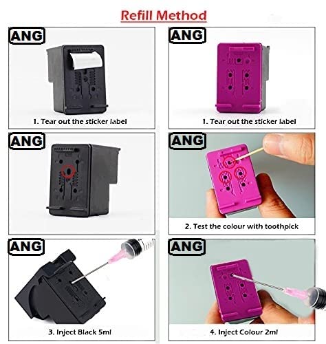 Image of ANG Universal Ink Refill 200g with Suction Tool | Compatible with Printer Cartridges 803, 805, 682, 802, 678, 901, 818, 21, 22, 680, 27, 703, 704, 685