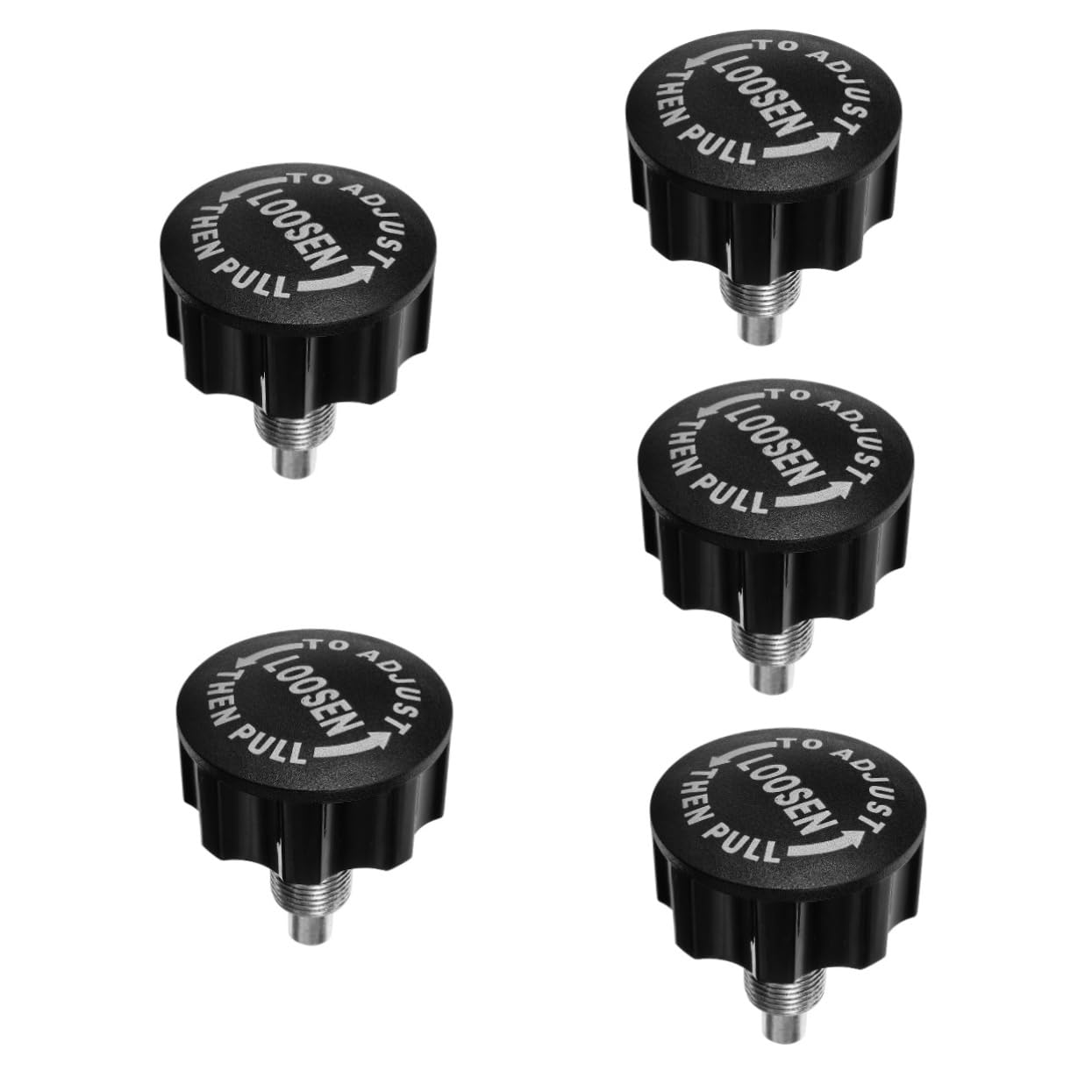 SUPVOX 5pcs Fitness Pull Pin Replacement Part for Exercise Bike Knob Height Screw Compatible Indoor Cycling Equipment Black Options