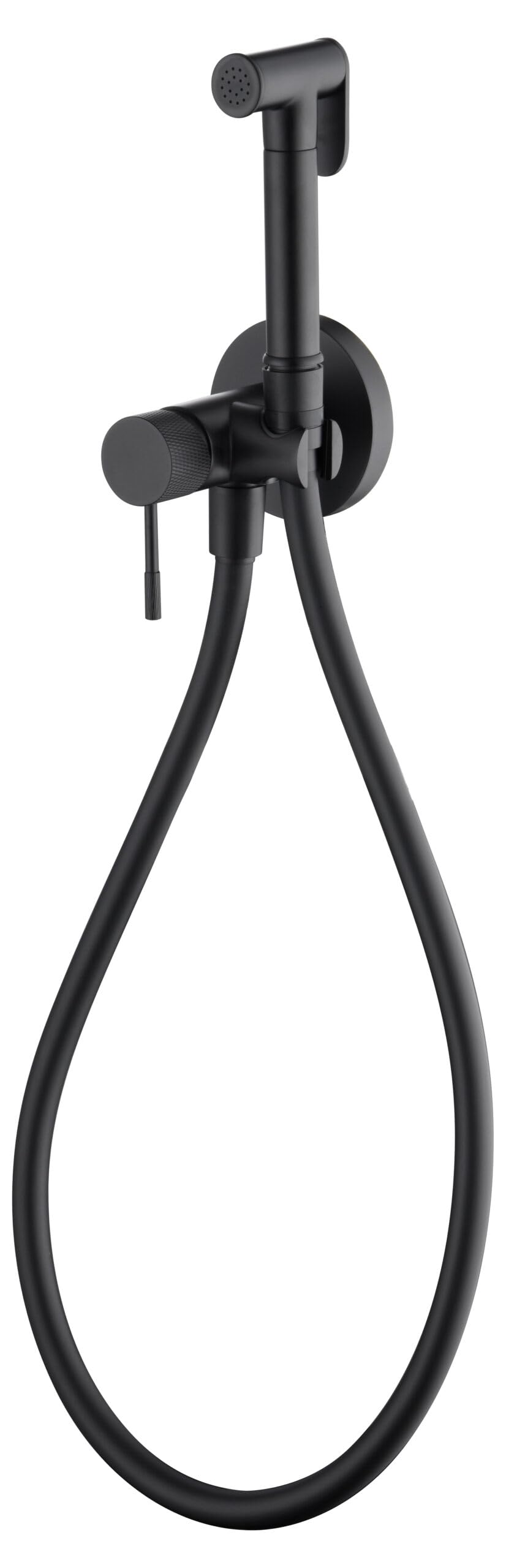 IMEX - Douche Bidet Eau Froide et Chaude Couleur Noir Mat | Robinet Bidet Encastré pour WC | Douche Hygiénique Monocommande pour Toilettes | Robinetterie Substitut de Bidet | Série Line
